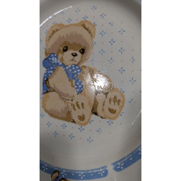 Tienshan Stoneware Teddy Bear Plate Dishwasher & Microwave Safe China - Picture 4 of 12